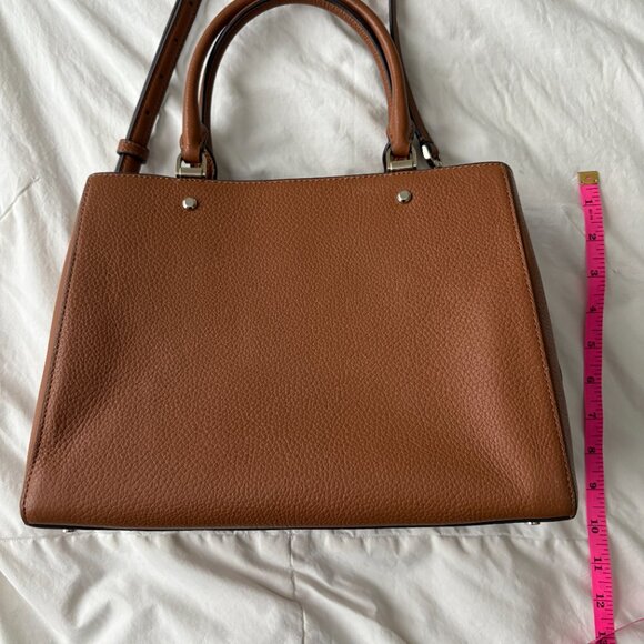 Kate Spade Leila Medium Triple Compartment Satchel Crossbody Bag Shoulder Brown - Picture 5 of 15